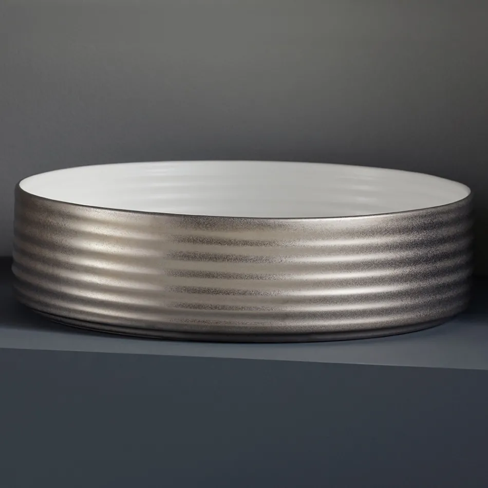 Lavaman banjoje prej guri prej porcelani të kthyer me dorë Prodhuar në Itali - Shigjeta Viadurini