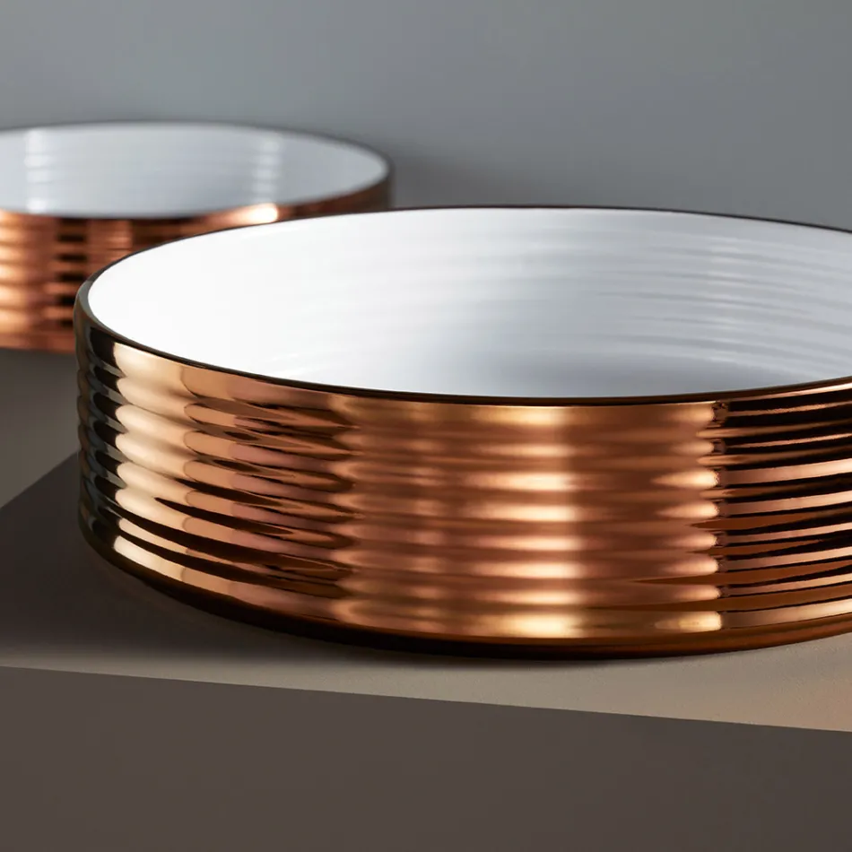 Lavaman banjoje prej guri prej porcelani të kthyer me dorë Prodhuar në Itali - Shigjeta Viadurini