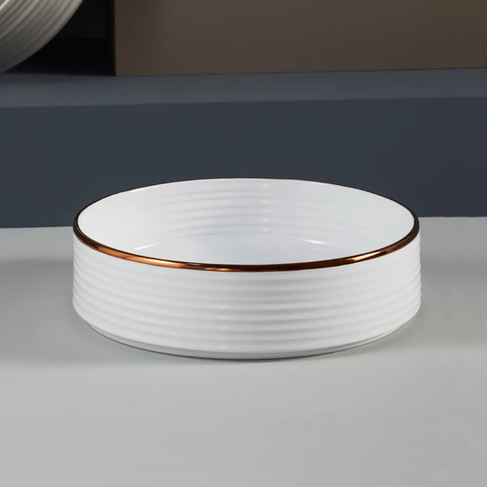 Lavaman banjoje prej guri prej porcelani të kthyer me dorë Prodhuar në Itali - Shigjeta Viadurini