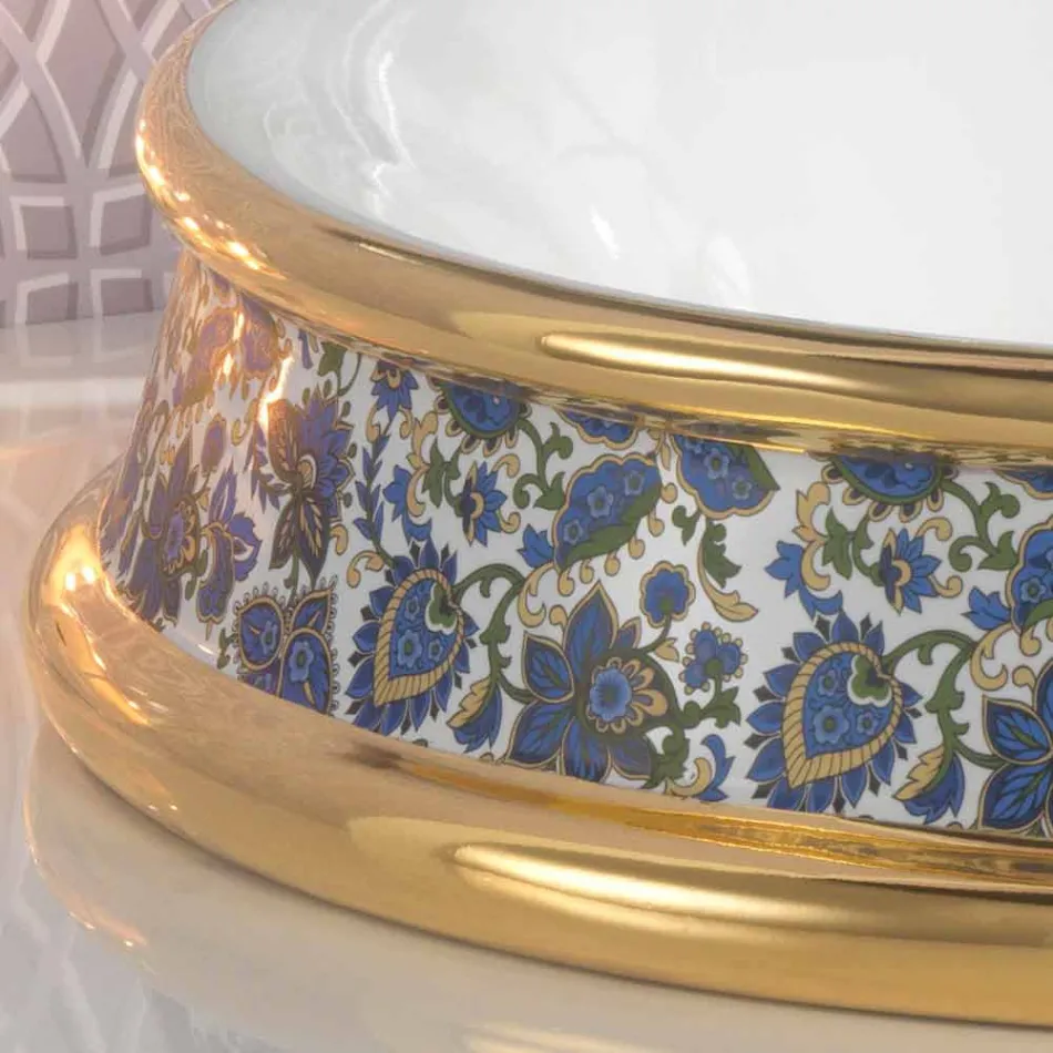 Mbytet e banjës me gjysmë të prerë në argjilë dhe ar prej ari të bërë në Itali, Manilo Viadurini