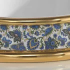 Mbytet e banjës me gjysmë të prerë në argjilë dhe ar prej ari të bërë në Itali, Manilo Viadurini