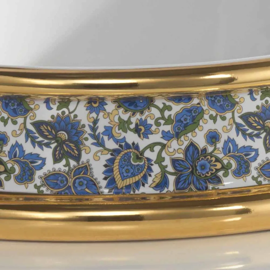 Mbytet e banjës me gjysmë të prerë në argjilë dhe ar prej ari të bërë në Itali, Manilo Viadurini