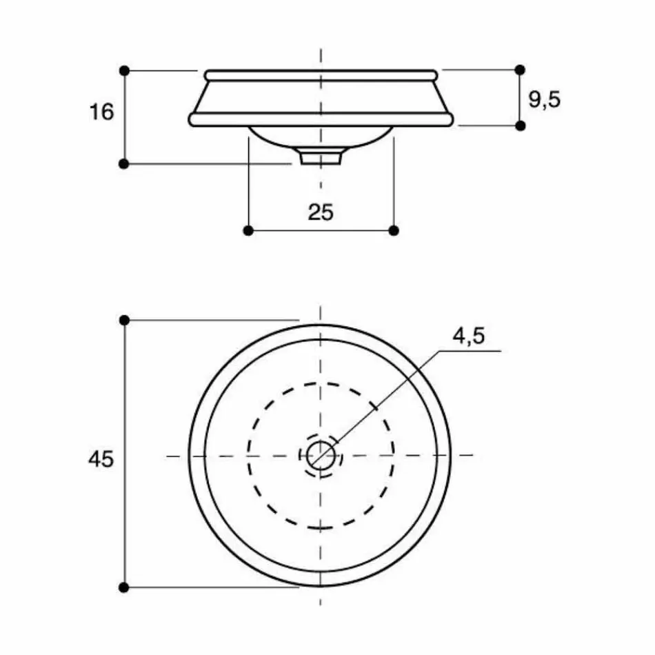 Mbytet e banjës me gjysmë të prerë në argjilë dhe ar prej ari të bërë në Itali, Manilo Viadurini