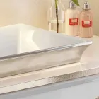 Mbytet e banjës me gjysmë të prerë në argjilën e zjarrit dhe platinin e bërë në Itali, Guido Viadurini