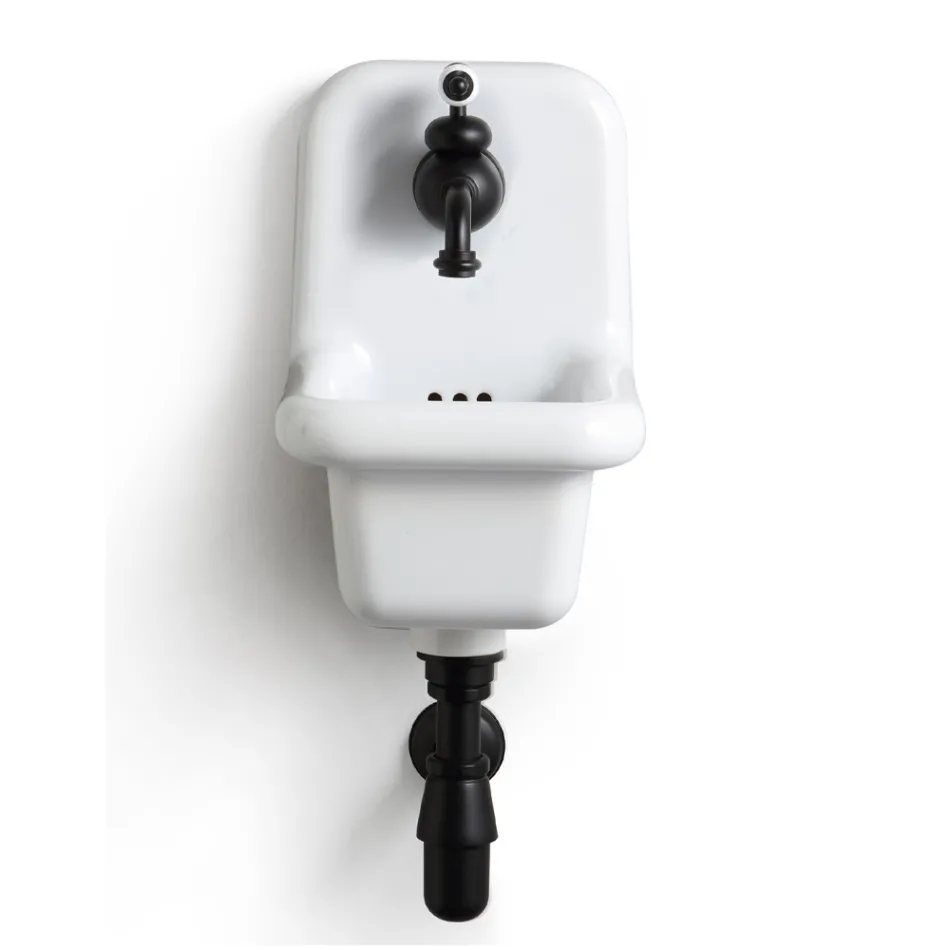 Lavaman i Banjës me mur në Dizajn Modern Qeramik me Ngjyra 26 cm - Jordan Viadurini