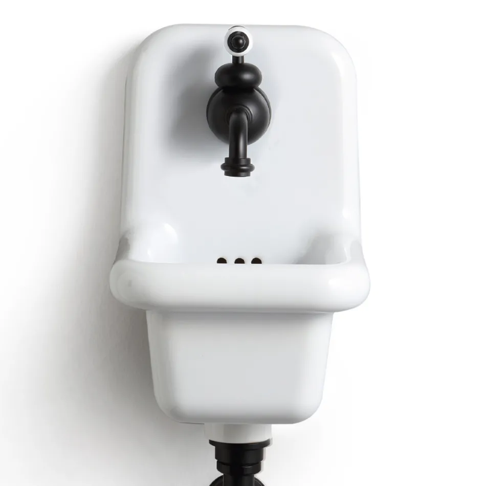 Lavaman i Banjës me mur në Dizajn Modern Qeramik me Ngjyra 26 cm - Jordan Viadurini