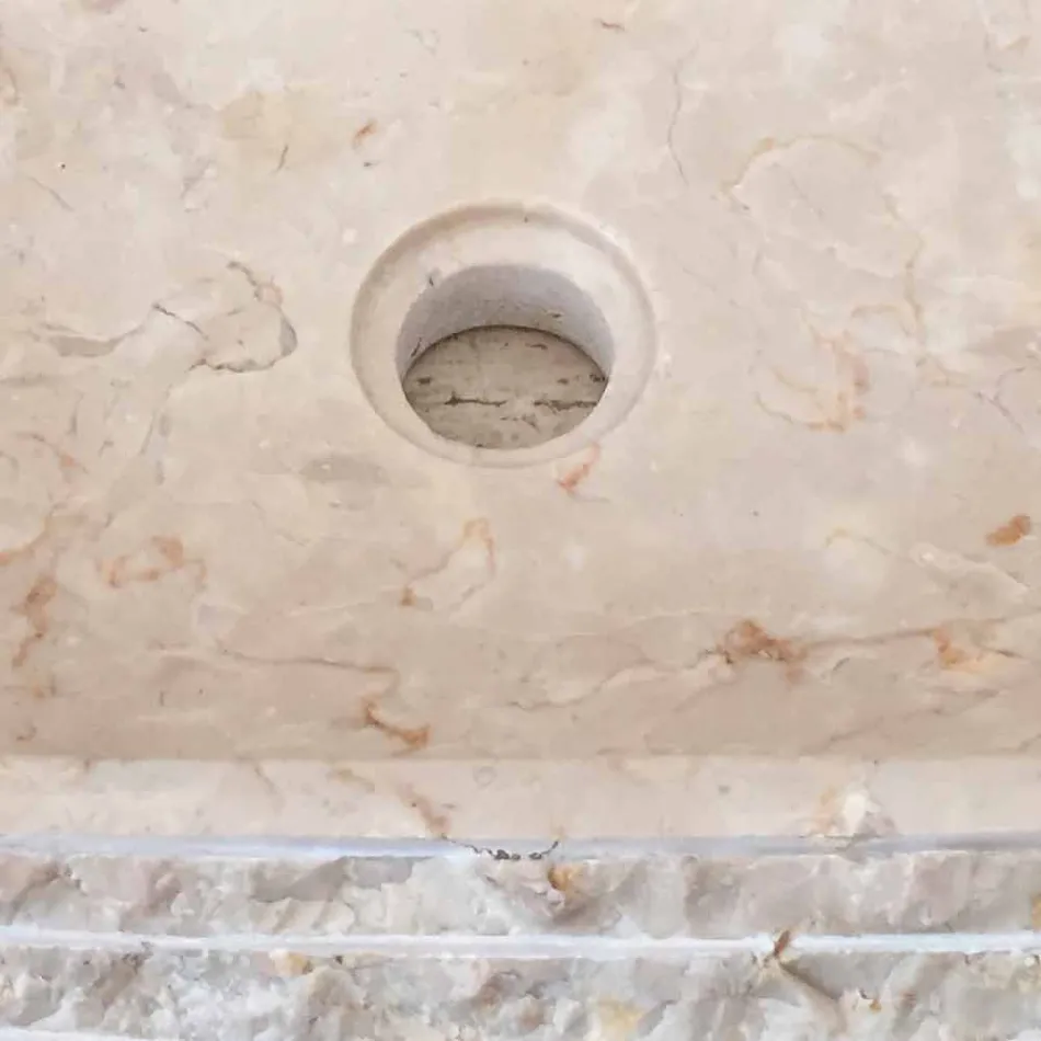 Lavatrice të bardha ovale Cora, të bëra me dorë Viadurini