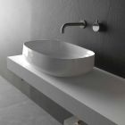 Modeli i lavamanit qeramik Countertop i Bardhë i Projektimit Moderne Prodhuar në Itali - Tune2 Viadurini