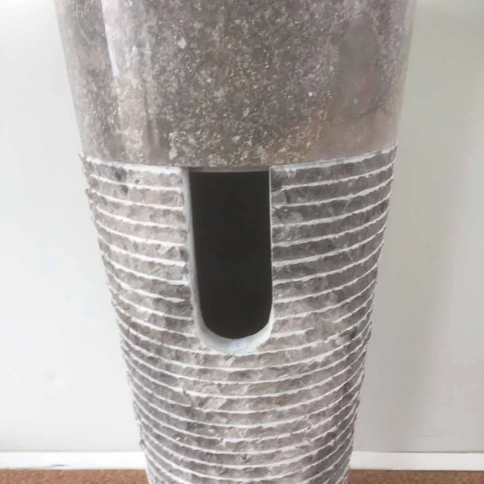 Lavaman i kolonës konike në guri natyror Iga, copë unike Viadurini