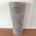 Lavaman i kolonës konike në guri natyror Iga, copë unike Viadurini