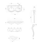 Lavaman Classic Console në Qeramikë të Bardhë Prodhuar në Itali - Magda Viadurini