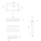 Lavaman konsol në qeramikë të bardhë të prodhuar në Itali Dizajn klasik - Areta Viadurini