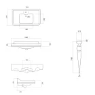 Lavaman Console në Qeramikë të Bardhë Made in Italy Style Classic - Wollie Viadurini