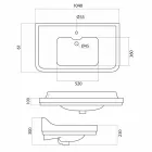 Lavaman për konsol në qeramikë të bardhë me dizajn klasik italian, Swami Viadurini