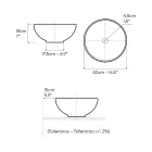 Lavaman balte Raku me sipërfaqe kristalore ngjyrë blu persiane - Fresco Viadurini