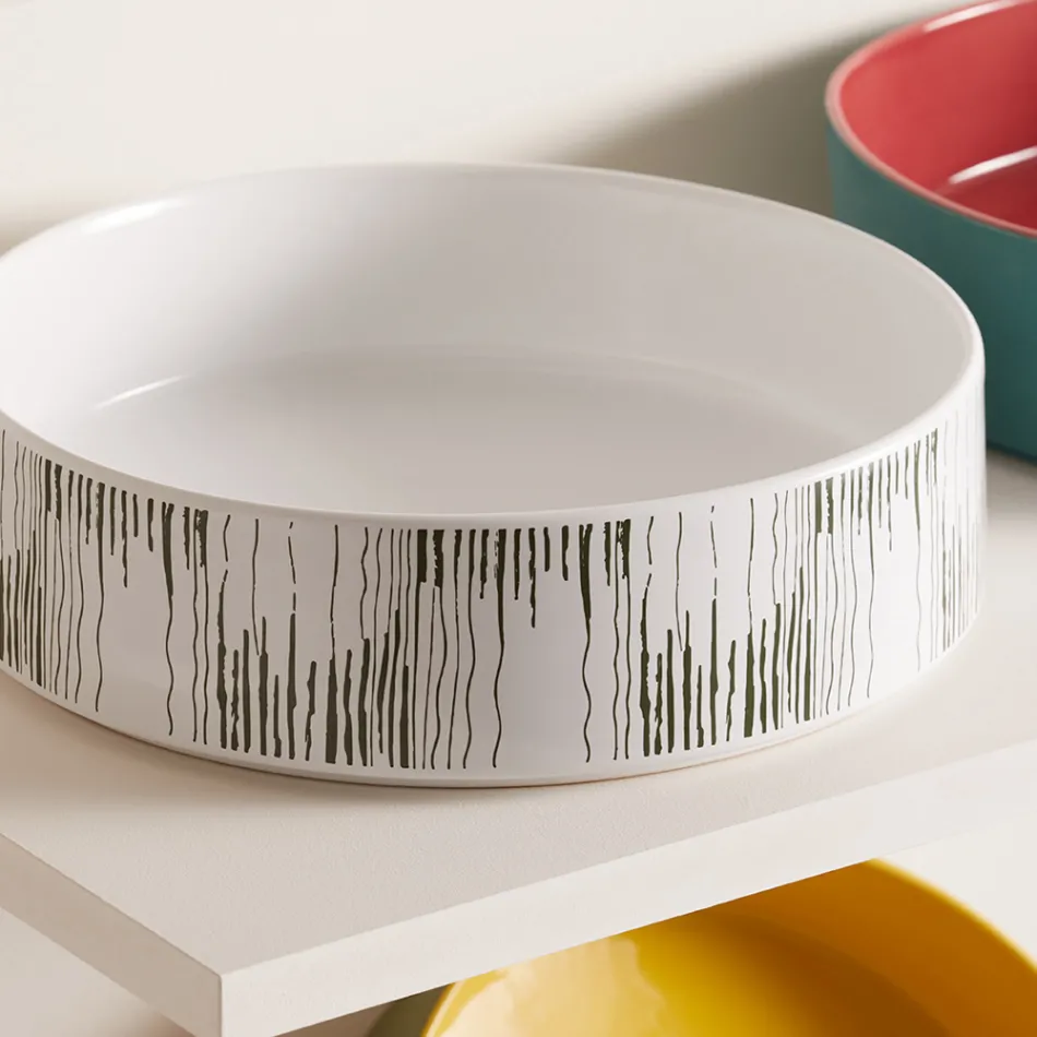 Lavaman banak për banjë në enë guri prej porcelani Prodhuar në Itali - Zarf Viadurini