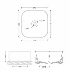 Lavaman countertop 37x37cm në qeramikë të bërë në Itali Star, dizajn modern Viadurini