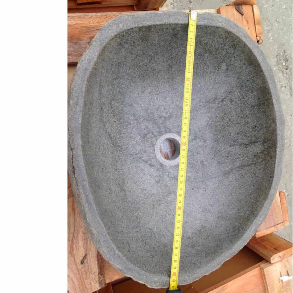 Lavaman countertop artizanal në lumin Modern Modern Stone - Aurea Viadurini