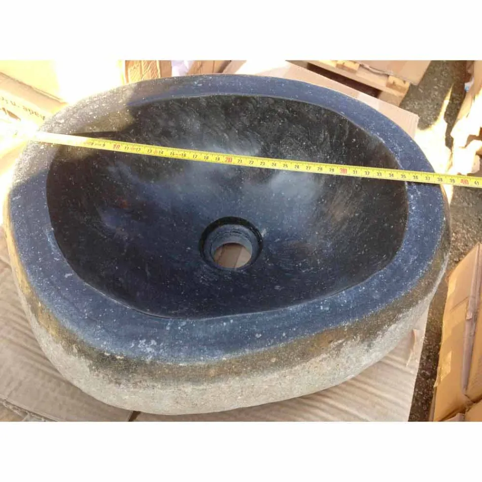 Lavaman countertop artizanal në lumin Modern Modern Stone - Aurea Viadurini