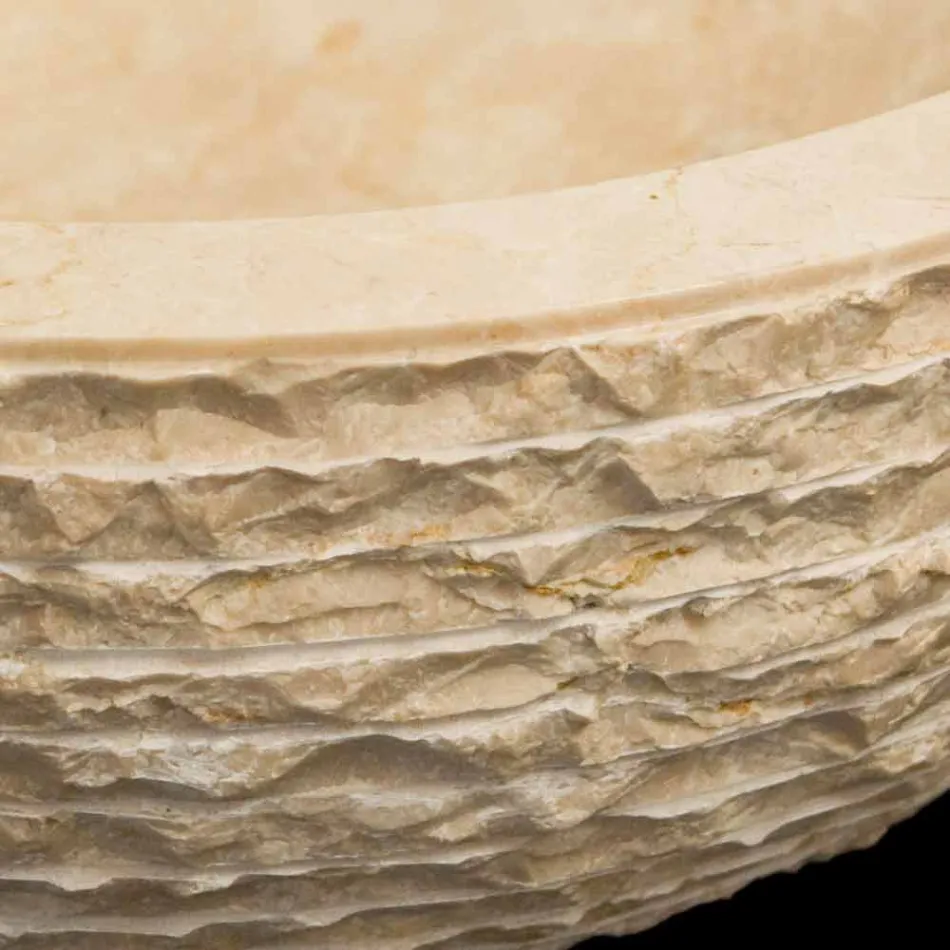 Lavaman Mbështjellës i bardhë me gur natyral, një copë Viadurini