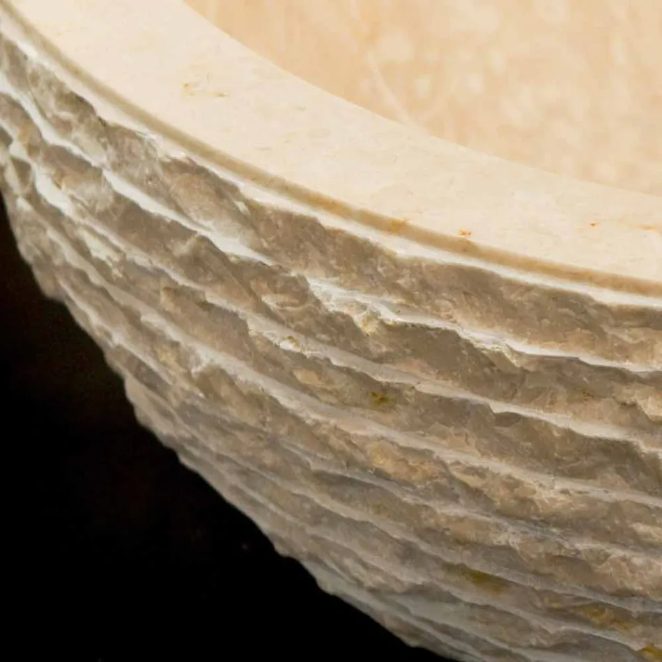 Lavaman Mbështjellës i bardhë me gur natyral, një copë Viadurini