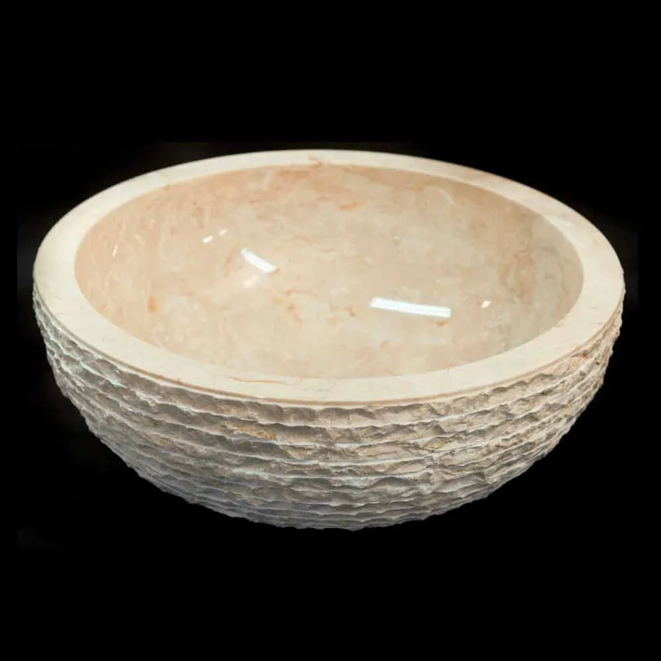 Lavaman Mbështjellës i bardhë me gur natyral, një copë Viadurini