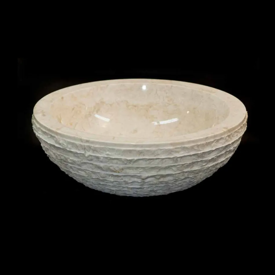 Lavaman Mbështjellës i bardhë me gur natyral, një copë Viadurini