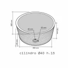Mbështetje Countertop Gome cilindrike Gome natyrale Ampat Viadurini
