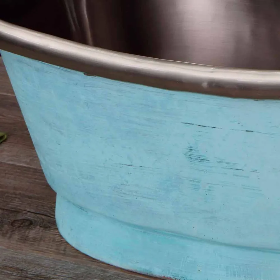 Lavaman mbaroi në hekur të bardhë dhe verdigri Cala Viadurini