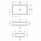 Lavaman countertop me një model qeramik neoklasik të bërë në Itali Debora Viadurini