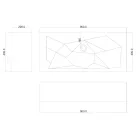 Dizajn modern Pellguri countertop Solid Surface, Brill, i punuar me dorë në Itali Viadurini