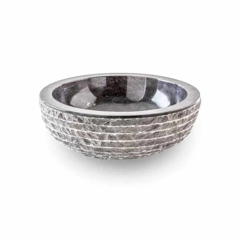 Lavaman i Countertopit të Projektimit të Rrumbullakët në Mermer të Zi - Liri Viadurini