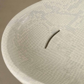Larja e bardhë e pllakave me pllaka qeramike e bërë në Itali me shkëlqim