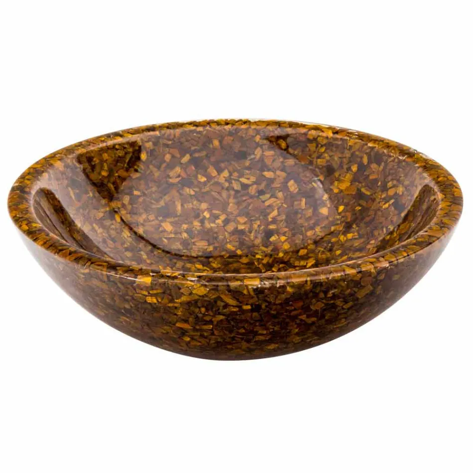 Dizenjoni lavamanin e countertopit me futje gurësh nga syri tigër Oua Viadurini