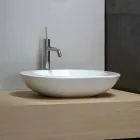 Design Countertop Washbasin në Qeramikë me ngjyrë të Bardhë ose Melle Viadurini