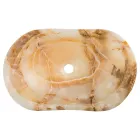 Lavaman banaku i projektuar në gur oniks Lana, i punuar me dorë Viadurini