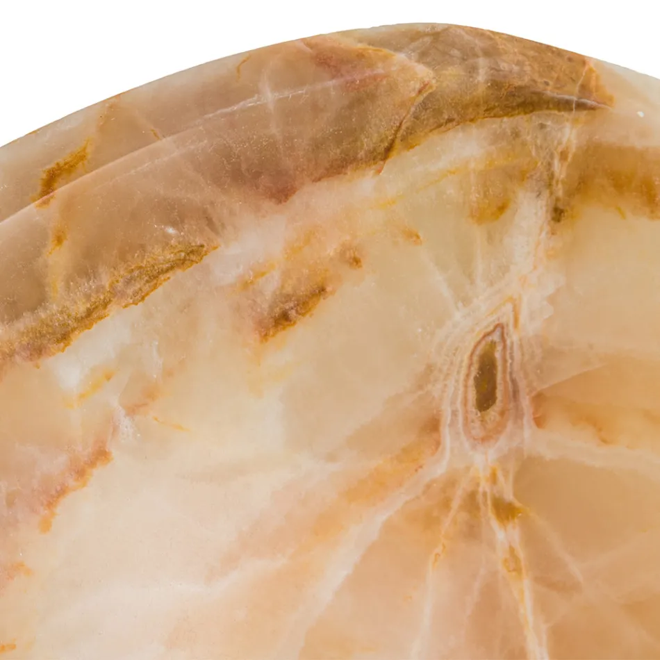 Lavaman banaku i projektuar në gur oniks Lana, i punuar me dorë Viadurini