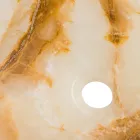 Lavaman banaku i projektuar në gur oniks Lana, i punuar me dorë Viadurini