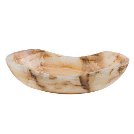 Lavaman banaku i projektuar në gur oniks Lana, i punuar me dorë Viadurini