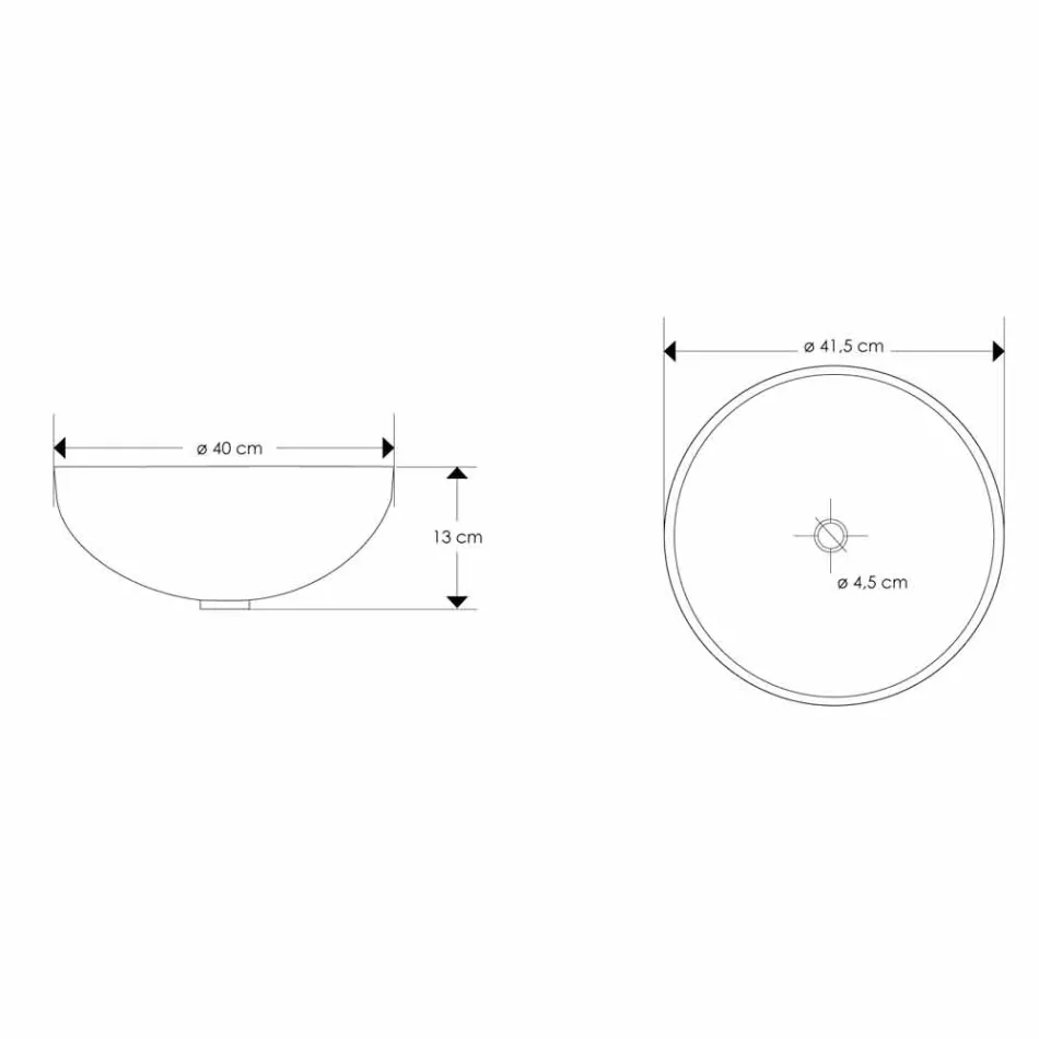 Projektoni lavamanin e countertopit në rrëshirë transparente dhe bakër - Salvatore Viadurini