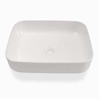 Countertop Washbasin Design Design Modern në Qeramikë të Bardhë të bërë në Itali - Turku
