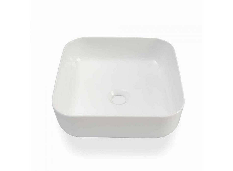 Countertop Washbasin Design Design Modern në Qeramikë të Bardhë të bërë në Itali - Turku