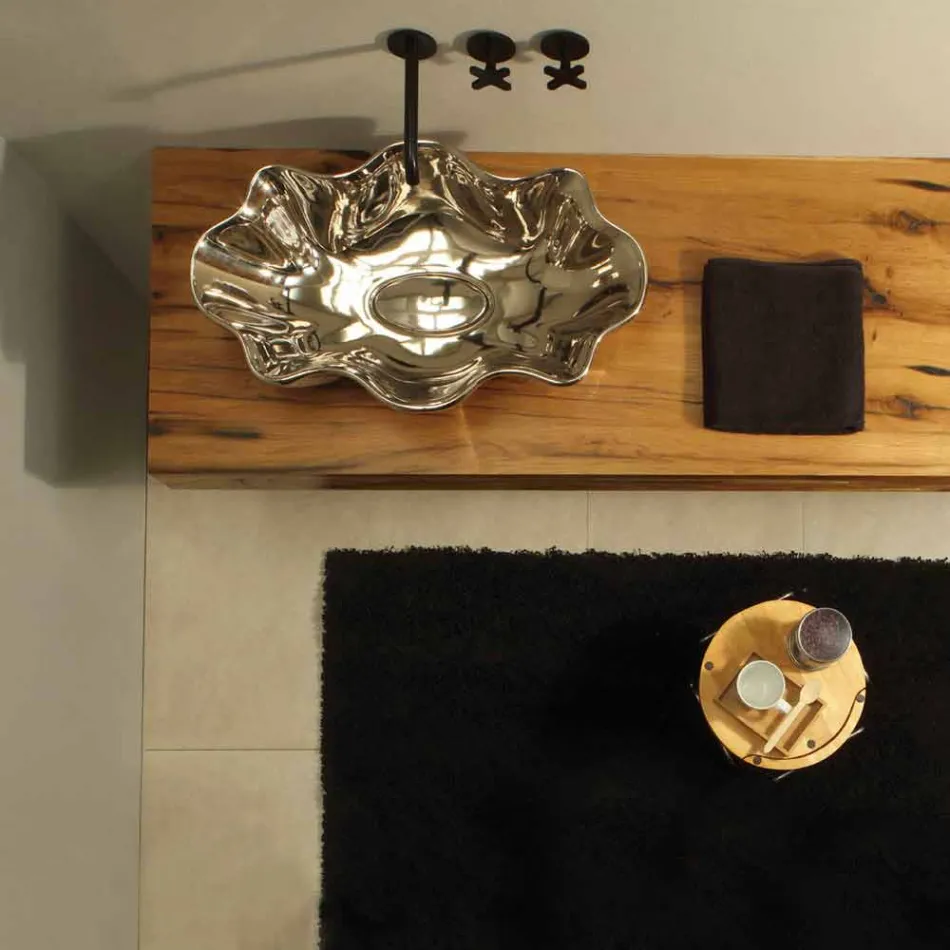 Lavaman qeramike me dizajn modern të bërë në Itali Cubo Viadurini