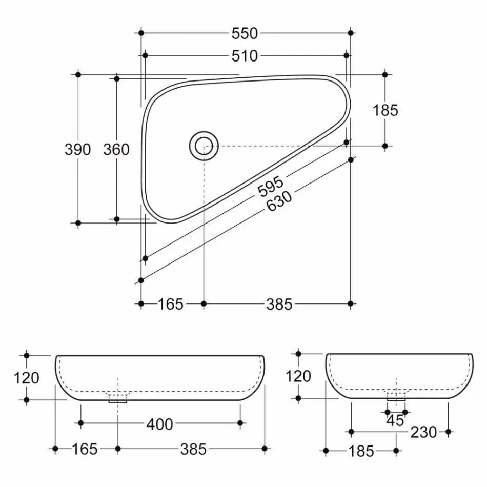 Lavaman qeramike me dizajn modern të bërë në Itali Sofje Viadurini