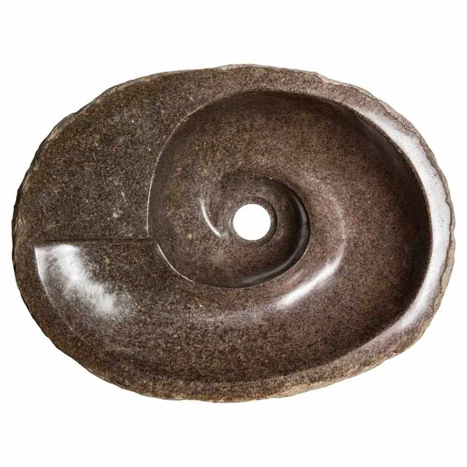 Lavaman countertop i dizajnit modern në gurin e lumit, Busca Viadurini