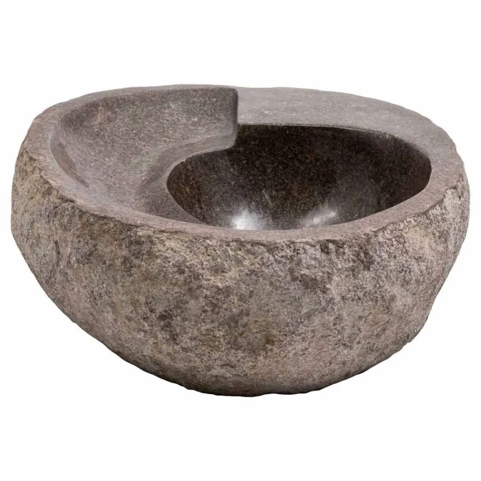 Lavaman countertop i dizajnit modern në gurin e lumit, Busca Viadurini