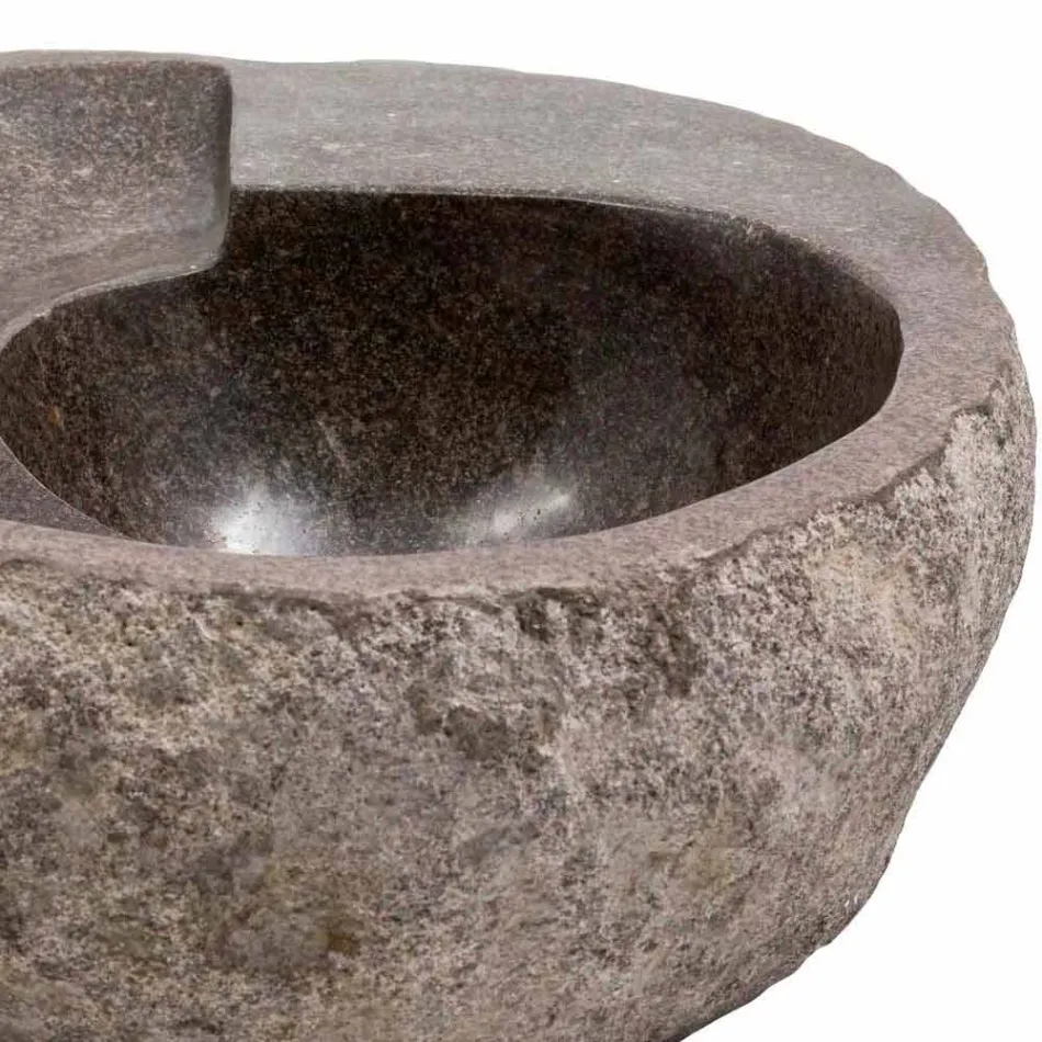 Lavaman countertop i dizajnit modern në gurin e lumit, Busca Viadurini