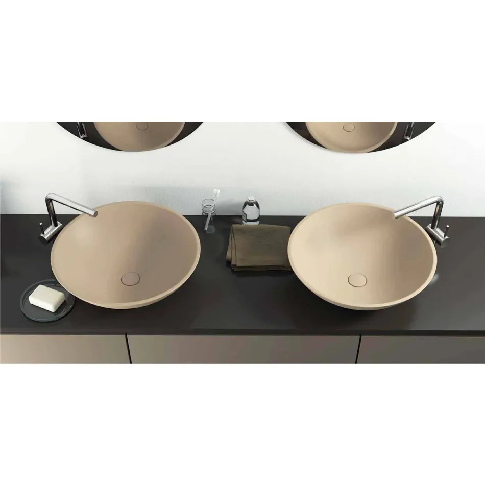 Lavaman banesash moderne rrethore, të bëra në Itali, Donnas Viadurini