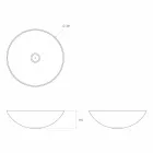 Lavaman banesash moderne rrethore, të bëra në Itali, Donnas Viadurini