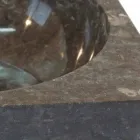 Mbështetëse për larje guri katror natyror gri Jiny Viadurini